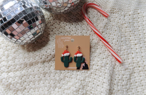 Santa Cactus Dangles