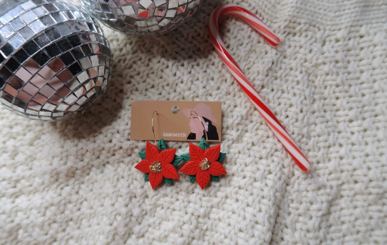 Poinsettia Hoops
