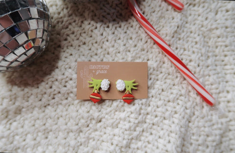 Naughty Green Guy Studs