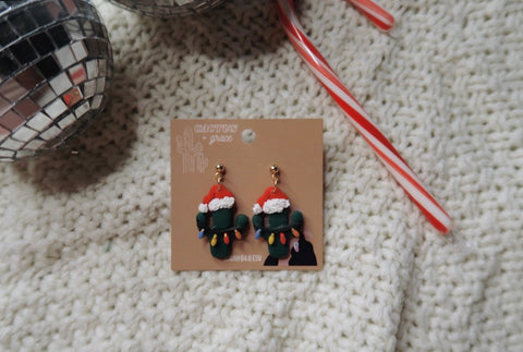 Santa Cactus Christmas Light Dangles