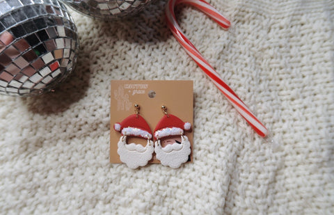 Sparkly Santa Dangles